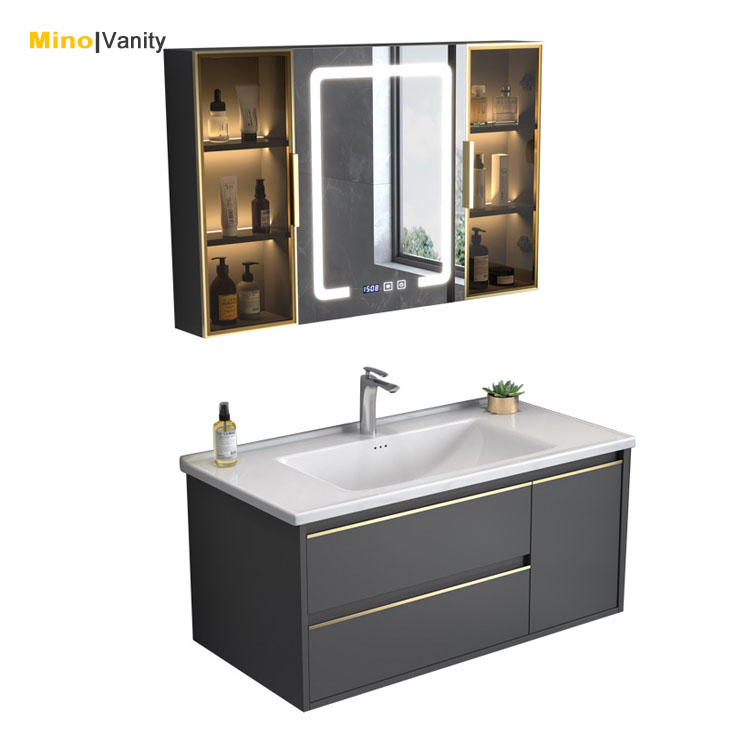Gray Mini Bathroom Vanity Set