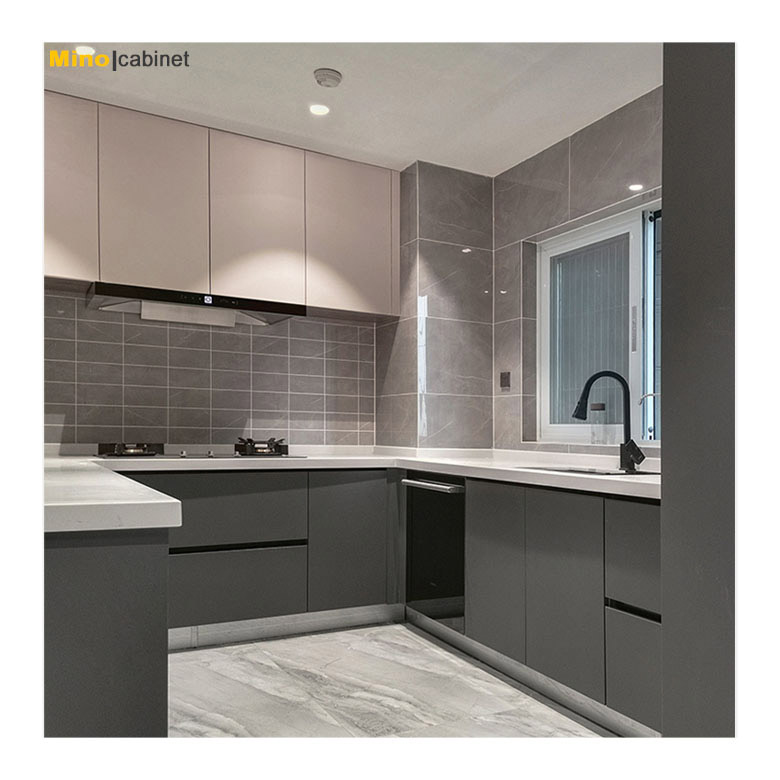 Wholesale Manufacture Gray Modern Kitchen Cabinets